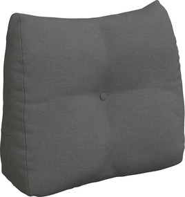 vidaXL Μαξιλάρι Πλάτης Σκούρο Γκρι 60 x 50 x 24 cm ύφασμα