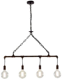 Φωτιστικό Οροφής - Ράγα Amarcord I-AMARCORD-S4 4xE27 Φ86cm 110cm Rust Luce Ambiente Design Metal