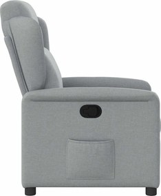 vidaXL Πολυθρόνα Ανακλινόμενη Ανοιχτό Γκρι Υφασμάτινη