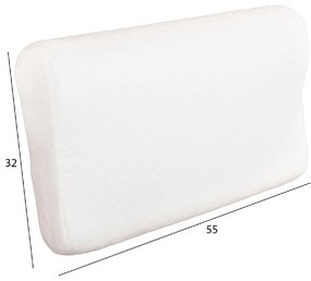 ΜΑΞΙΛΑΡΙ ΥΠΝΟΥ BEZEL HM673 MEMORY FOAM-ΛΕΥΚΟ ΥΦΑΣΜΑ 55x32Υεκ