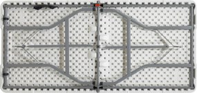 Τραπέζι catering Rodeo pakoworld πτυσσόμενο-βαλίτσα λευκό 183x76x74εκ