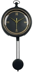 Ρολόι Τοίχου 280-223-030 20x5x42cm Black-Gold Plastic