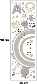 Παιδικά Αυτοκόλλητα Τοίχου Sipo Cure Animals SIP-WS63030