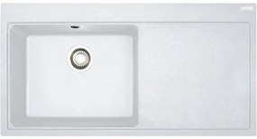 Franke Mythos MTG 611 Polar White Γρανιτένιος Νεροχύτης Ποδιά Δεξιά 60 cm