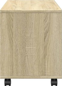 vidaXL Ντουλάπι Τροχήλατο Sonoma Δρυς 72x33x42,5 εκ. Επεξ. Ξύλο