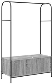 vidaXL Ράφι Ρούχων Γκρι 100 x 44 x 160 εκ Επεξεργασμένο ξύλο