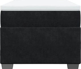 vidaXL Κρεβάτι Boxspring με Στρώμα Μαύρο 100x200 εκ. Βελούδινο