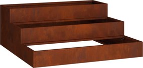 vidaXL Γλάστρα Κήπου Σκ rusty 90 x 90 x 35 εκ