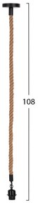 ΦΩΤΙΣΤΙΚΟ ΟΡΟΦΗΣ HM4043 ΣΧΟΙΝΙ 1m ΜΗΚΟΣ ΠΑΧΟΥΣ 2cm ΝΤΟΥΙ ΡΟΔΕΛΑΣ Ε27 - Σχοινί - HM4043