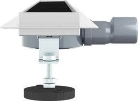 vidaXL Αποχέτευση Ντους με Γυάλινη Κάλυψη και 360° Σιφώνι Μαύρο 90 cm