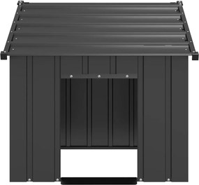 vidaXL Σπιτάκι σκύλου με οροφή 83x130x85 cm Γαλβανισμένος χάλυβας