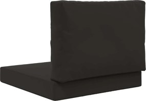 vidaXL Μαξιλάρι Καναπέ Εξωτερικού Χώρου 2 pcs Μαύρο Πολυεστέρας
