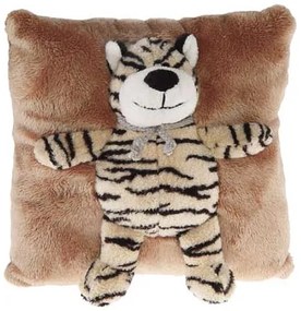 Λούτρινο Μαξιλάρι με Τιγράκι 19x19cm 11069d