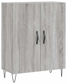 vidaXL Ντουλάπι Γκρι Sonoma 69,5 x 34 x 180 εκ. Επεξεργασμένο Ξύλο