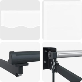 vidaXL Χειροκίνητη αναδιπλούμενη τέντα με LED 4,5 x 3 μ