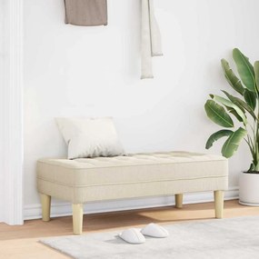 vidaXL παγκάκι με μαξιλάρι Λινό 113 x 57 x 39 εκ. ύφασμα