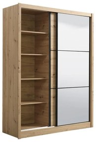 Ντουλάπα Navara με Καθρέφτη 165 Artisan Oak 166x60x215,5 εκ.