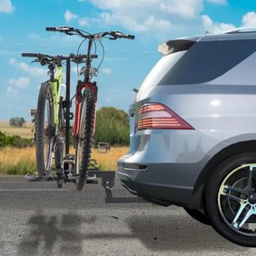 VEVOR Hitch Mount Bike Rack, 2-Bike Platform Style, 160 LBS Max Capacity Bike Rack Hitch for 2-inch Receiver, Titling and Folding Bike Carrier with Tires up to 5&quot; Wide, for Car, SUV, Truck, RV, Rectangular interface