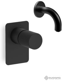 Eurorama Eletta Tecno Black Matt Μίκτης Εντοιχισμού+Στόμιο 10cm Φ24mm