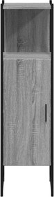 vidaXL Ντουλάπι Μπάνιου Γκρι Sonoma 33x33x120,5 εκ. Επεξεργασμένο Ξύλο