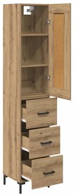 vidaXL Highboard Artisan Oak 34,5 x 34 x 180 εκ. Επεξεργασμένο ξύλο