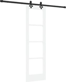 vidaXL Συρόμενη Πόρτα ORKDAL Λευκό και Μαύρο 61 x 198,5 εκ.