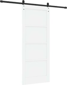 vidaXL Συρόμενη Πόρτα ORKDAL Λευκό και Μαύρο 83 x 202 εκ.
