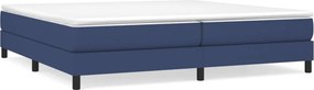 vidaXL Κρεβάτι Boxspring με Στρώμα Μπλε 200x200 εκ. Υφασμάτινο