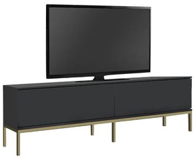 Έπιπλο τηλεόρασης Lord Megapap χρώμα μαύρο - χρυσό 180x30x47εκ.-GP052-0153,2