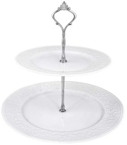Ορντερβιέρα Διώροφη Kea PRPW350011 27cm/20cm White Oriana Ferelli® Porcelain