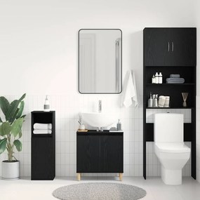 vidaXL Ντουλάπι νιπτήρα Μαύρη δρυς 58 x 33 x 60 εκ. Επεξεργασμένο ξύλο