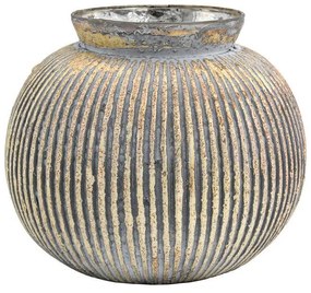 Γυάλινο Βάζο FL1224 Fylliana Μπρονζέ Φ20x17 εκ. 20x20x17 εκ.