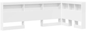 vidaXL Κεφαλάρι Αποθήκης με ράφι Λευκό 100 cm Επεξεργασμένο ξύλο