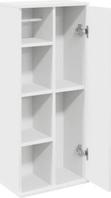 vidaXL Ντουλάπι μπάνιου με θήκη για ρολά Λευκό 39x22x90 cm