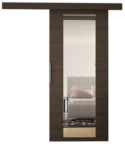 Συρόμενες πόρτες Atlanta 181, 33 kg, Καφέ, Πλαστικοποιημένη μοριοσανίδα, Καθρέφτης, Αλουμίνιο | Epipla1.gr