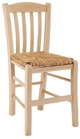 Καρέκλα Καφενείου Με Ψάθα 41x35x89 HM10376.02 Natural Wood, Mat