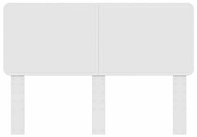 vidaXL Κεφαλάρι με κεφαλάρι Λευκό 140 cm Επεξεργασμένο ξύλο