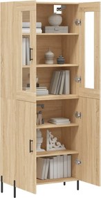 vidaXL Ντουλάπι Sonoma δρυς 69,5 x 34 x 180 εκ. από Επεξεργασμένο Ξύλο