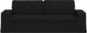 vidaXL Καναπές Μαύρο 222 x 80 x 82 εκ ύφασμα