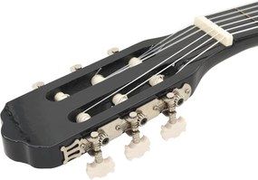 vidaXL Κιθάρα Western Classical Cutaway Μαύρη με Ισοσταθμιτή 6 Χορδές
