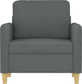 vidaXL Πολυθρόνα Σκούρο Γκρι 60 εκ. Υφασμάτινη
