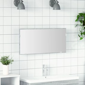 Έπιπλο Καθρέφτη Μπάνιου vidaXL με LED Φωτισμό Γκρί Σονομά 80x37 εκ