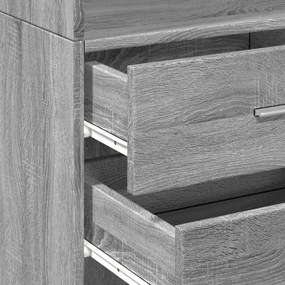 vidaXL Ντουλάπι Γκρι Sonoma 45x42,5x185 εκ. από Επεξεργασμένο Ξύλο