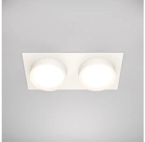 Χωνευτό Σποτ Φωτιστικό Οροφής 2xGX53 Λευκό Hoop Downlight DL086-02-GX53-SQ-W Maytoni DL086-02-GX53-SQ-W