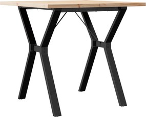 vidaXL Τραπέζι Τραπεζαρίας Πλαίσιο Y Μασίφ Πεύκο/Ατσάλι