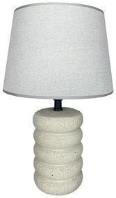 Επιτραπέζιο φωτιστικό Graike Inart Ε27 κεραμικό σε μπεζ απόχρωση Φ26x37εκ