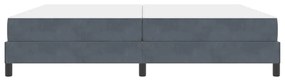 vidaXL Κρεβάτι box spring με στρώμα Σκούρο Γκρι 200 x 200 cm Βελούδο