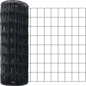 vidaXL Φράχτης Εuro Γκρι 0,4 x 25 μ Σίδηρος με επικάλυψη PVC