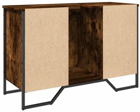 vidaXL Ντουλάπι Νιπτήρα Μπάνιου Καπνιστή Δρυς 91x35x60 εκ. Επεξ. Ξύλο
