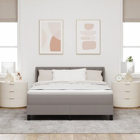 vidaXL Κρεβάτι Box Spring με Στρώμα – Ταουπέ, 140 x 200 εκ., Ύφασμα